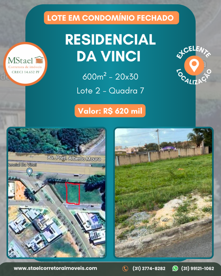 Lote à venda – Residencial Da Vinci