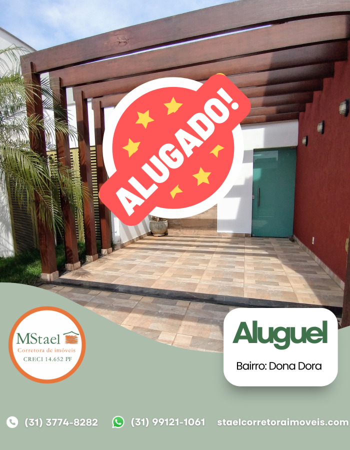 Aluguel Casa – Bairro Dona Dora – ALUGADO!