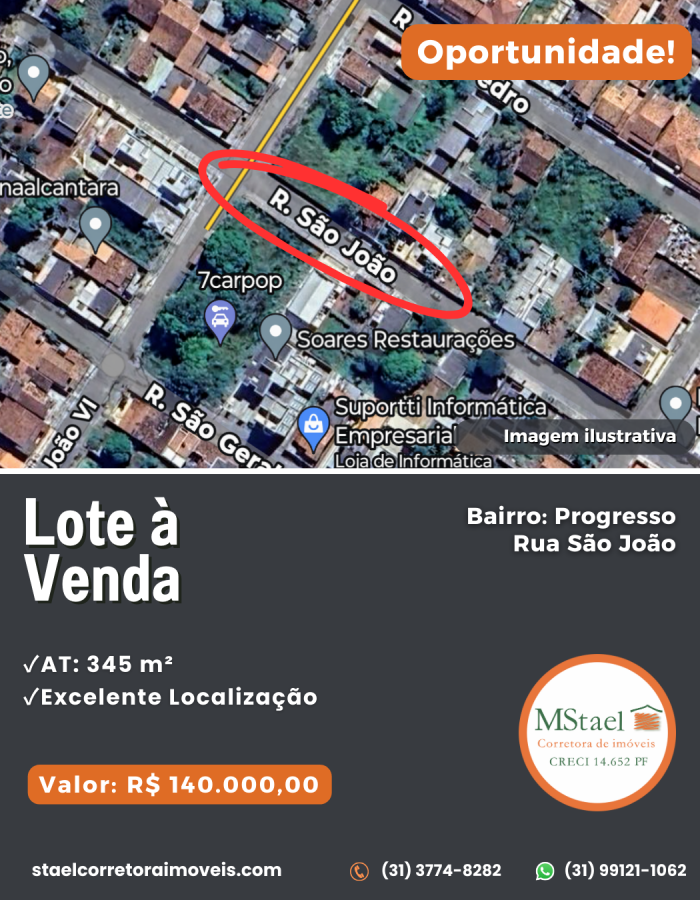 Lote à Venda – Bairro Progresso